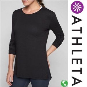 Athleta long sleeve top size small black